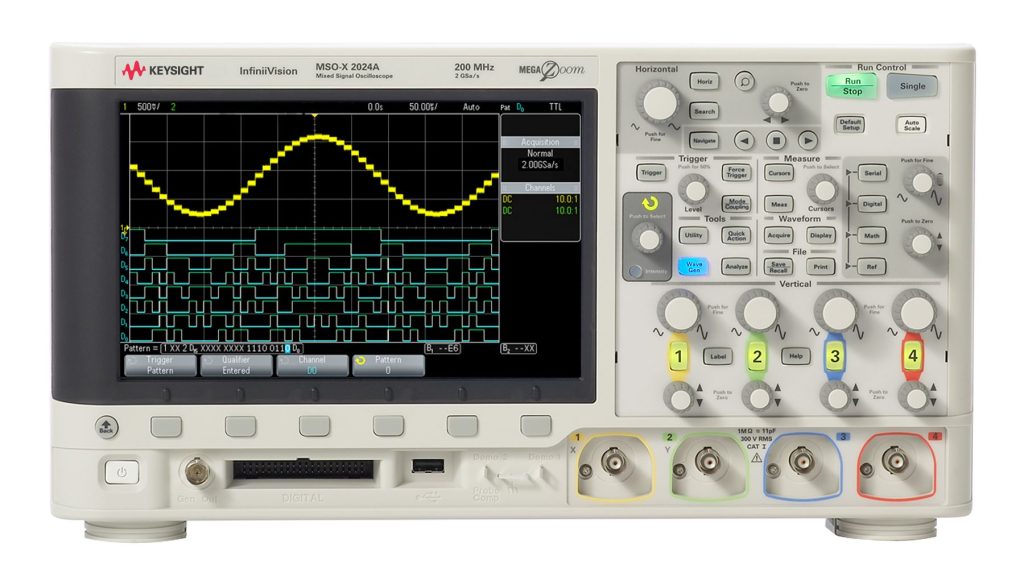 Keysight MSOX2024A 混合信号示波器 - 4+16 通道高捕获率调试仪器