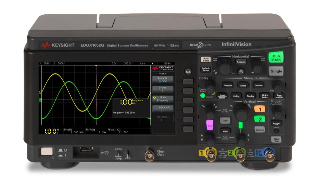 Keysight EDUX1052A 数字示波器 - 教育及基础电子实验专用仪器