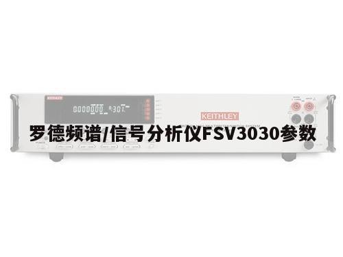 罗德频谱/信号分析仪FSV3030参数