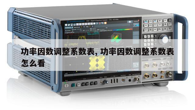 功率因数调整系数表, 功率因数调整系数表怎么看